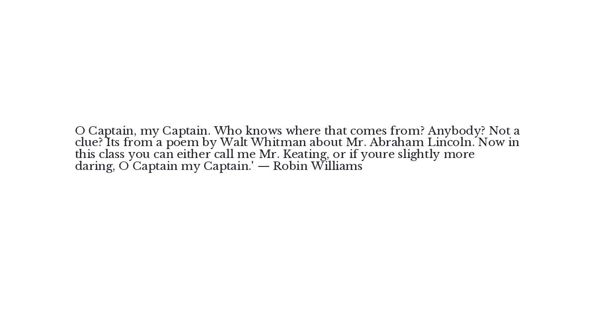 the poem in patch adams by walt whitman