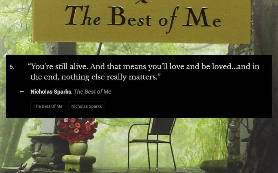 17 Gorgeous And Heartbreaking Quotes From 'The Best Of Me' | Quote Catalog