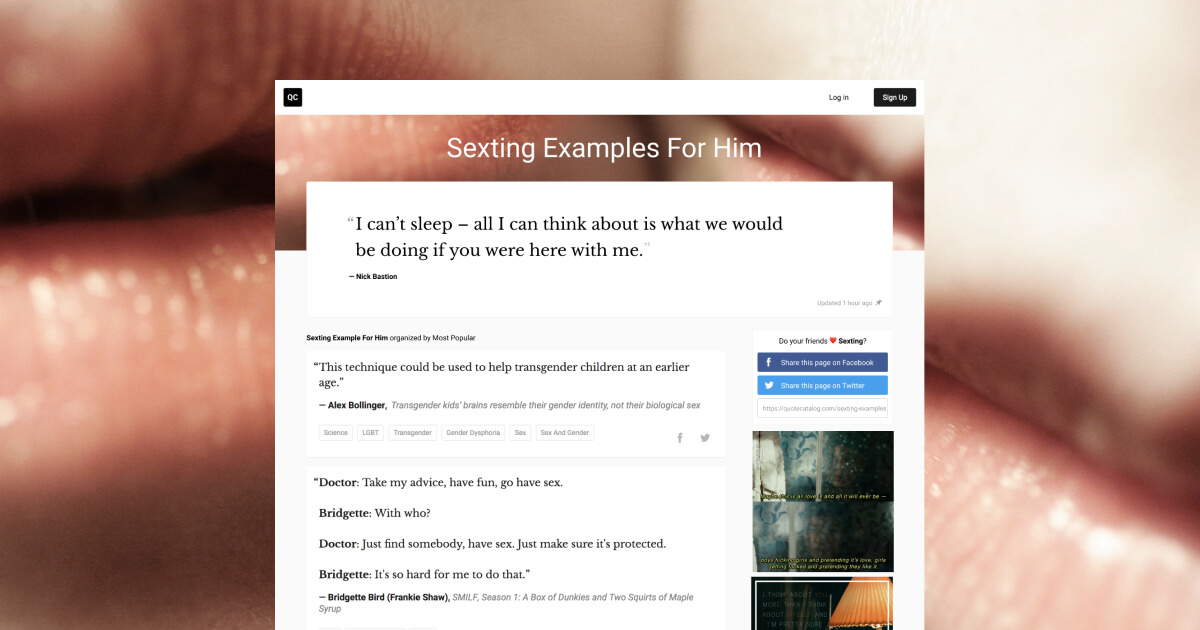 Sexting paragraph examples to a guy
